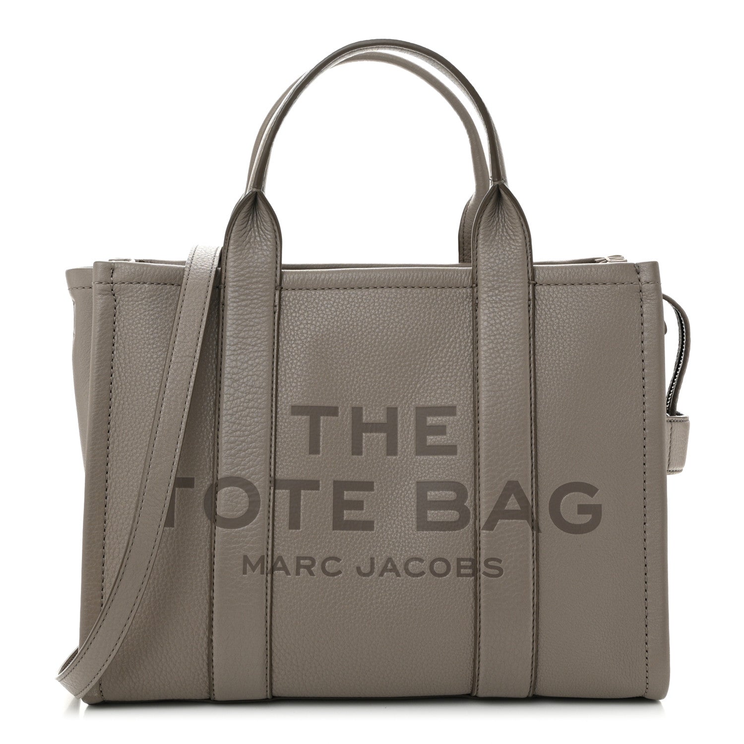Marc Jacobs Grained Calfskin Medium The Tote Bag Cement 1 of 11
