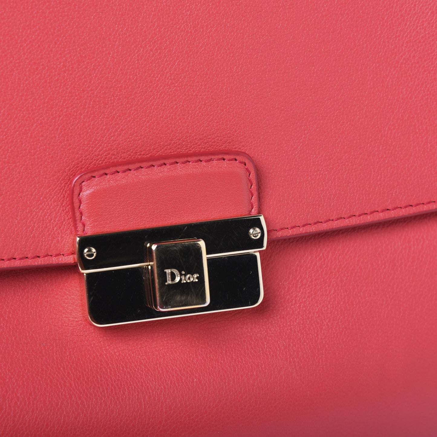 Calfskin Small Diorling Red