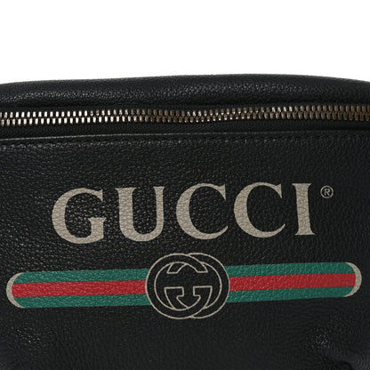 Gucci Grained Calfskin Logo Belt Bag Black 8 of 10