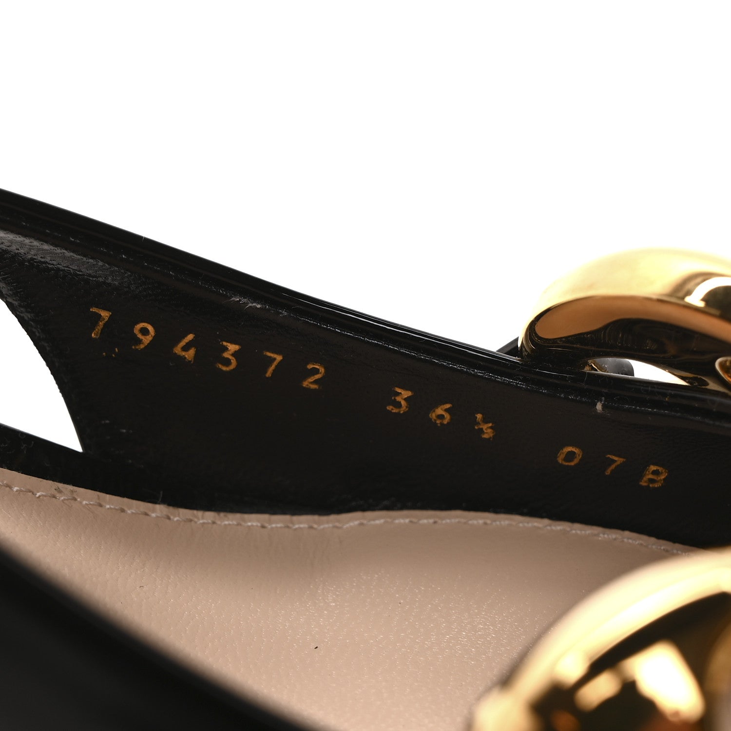 Gucci Vernice Crystal Nappa Charlotte Marina Slingback Pumps 36.5 Black 9 of 10