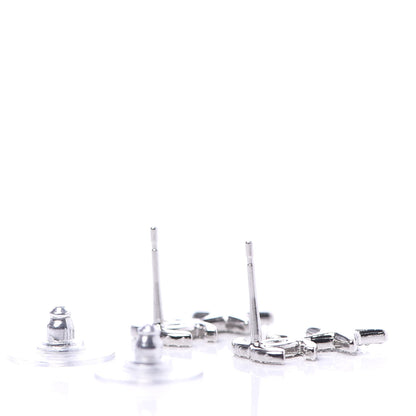 Chanel Crystal CC Star Earrings Silver 3 of 4
