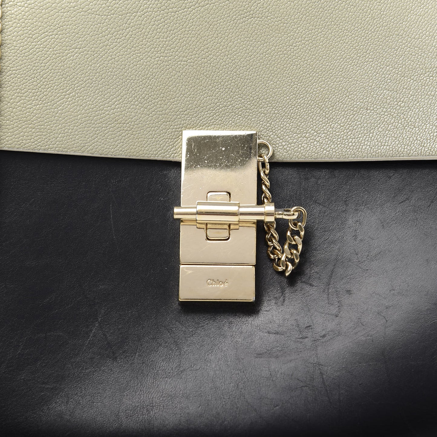 Goatskin Calfskin Bi-Color Drew Shoulder Bag Sage