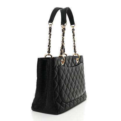 Chanel Caviar Quilted Grand Shopping Tote GST Black 3 of 13
