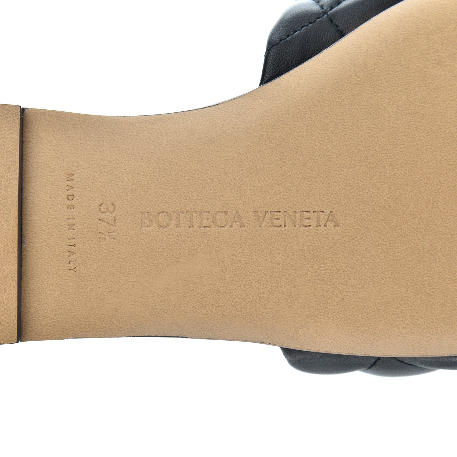 Bottega Veneta Nappa Matelasse Padded Flat Sandals 37.5 Black 7 of 10