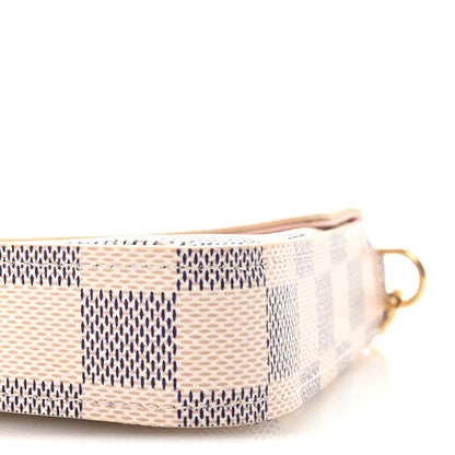 Louis Vuitton Damier Azur Pochette Felicie Chain Wallet Rose Ballerine 10 of 11