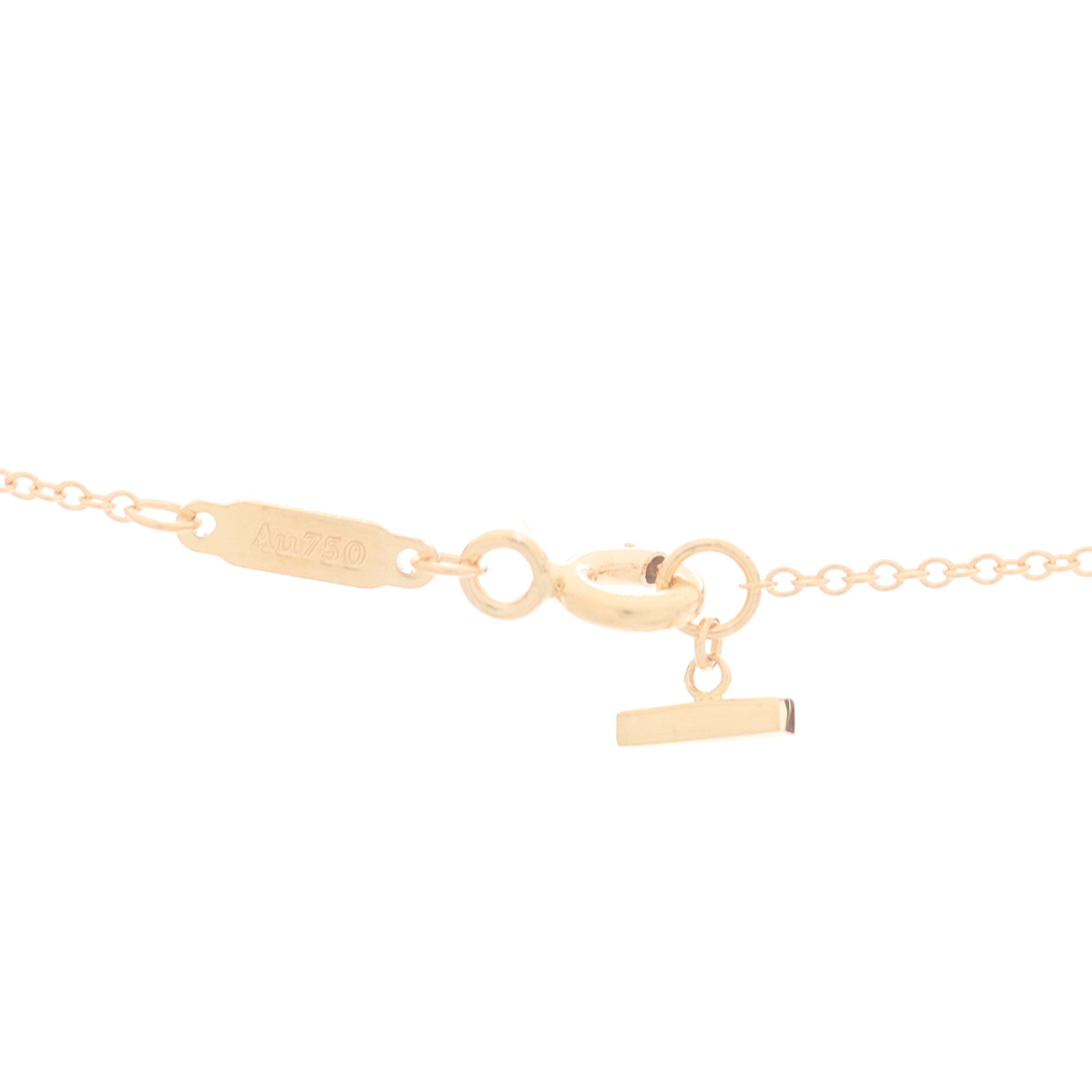 Tiffany 18K Rose Gold Small T Smile Pendant Necklace 4 of 6
