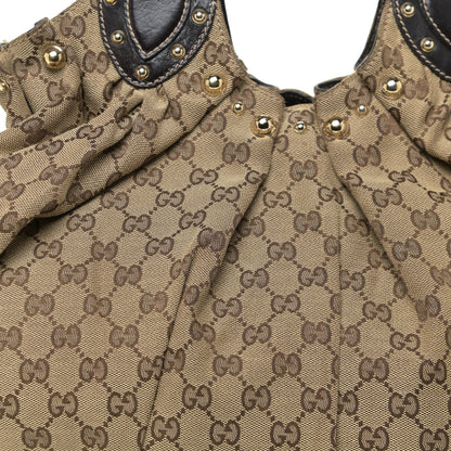 Gucci Monogram Studded Pelham Tote Dark Brown 14 of 23