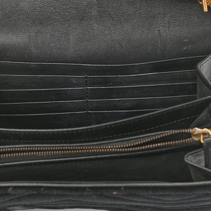 Gucci Velvet Matelasse GG Marmont Chain Wallet Black 9 of 9