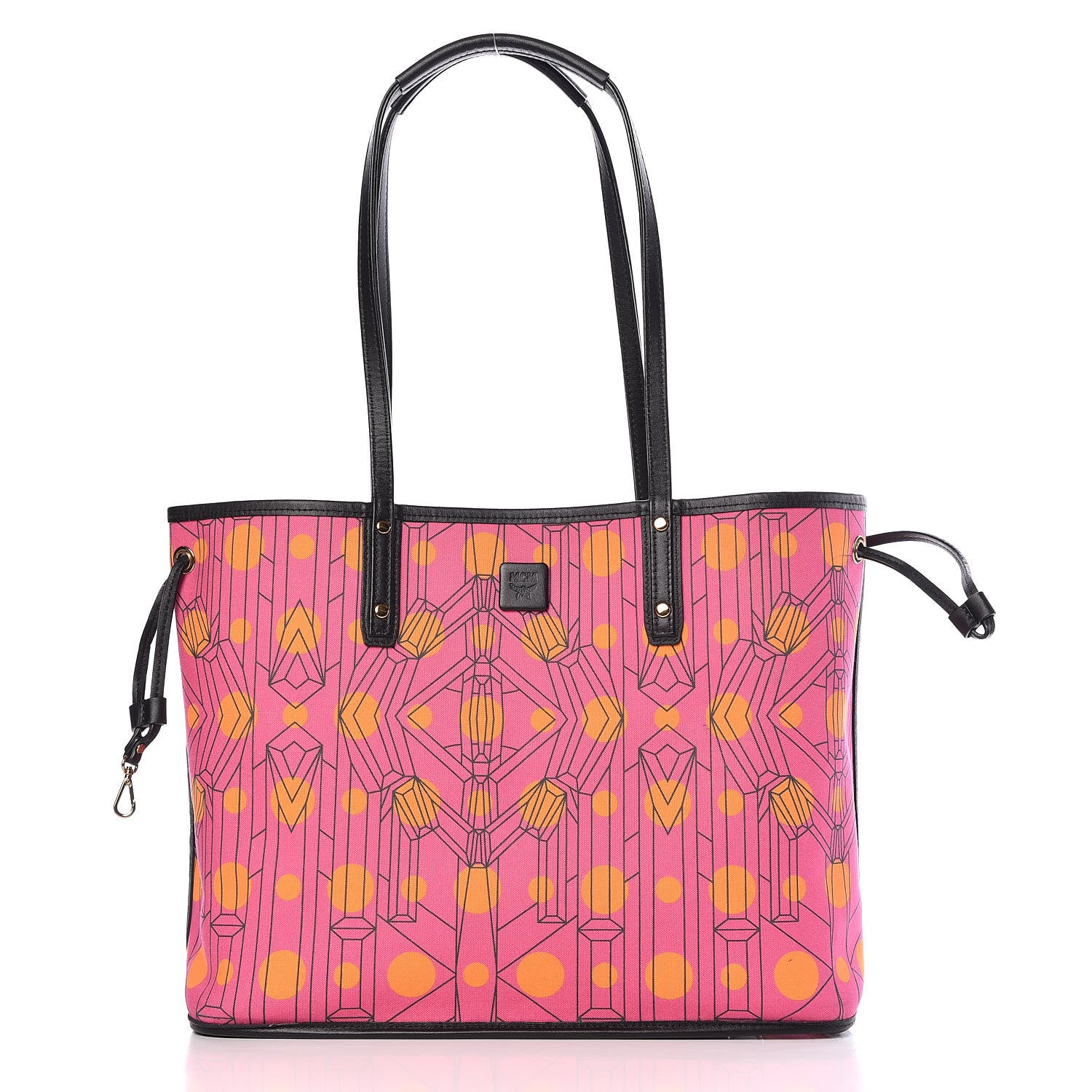 MCM Visetos Medium Project Reversible Shopper Tote Cognac 9 of 21