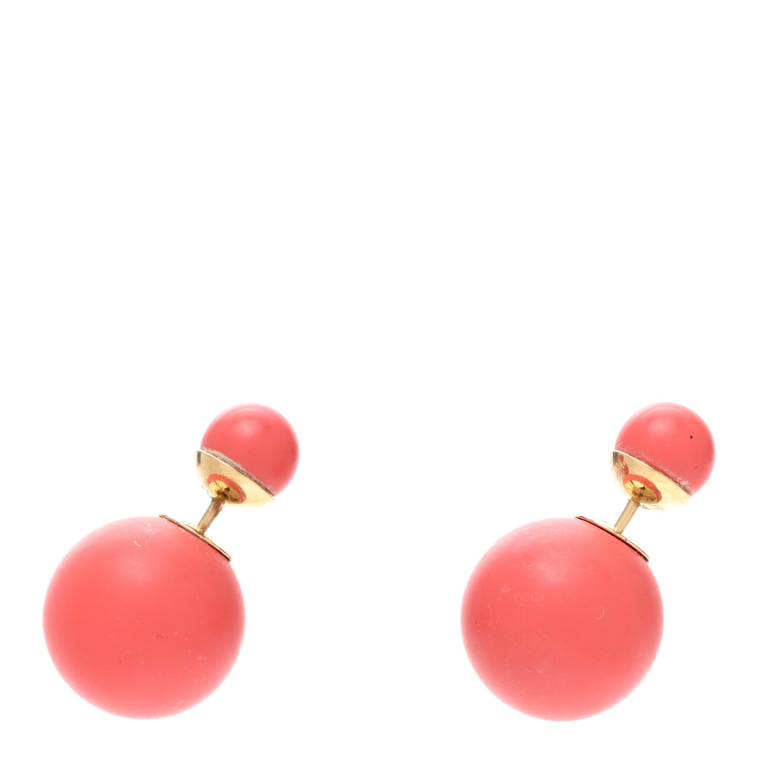 Christian Dior Mise En Dior Tribal Earrings Matte Pink 1 of 6