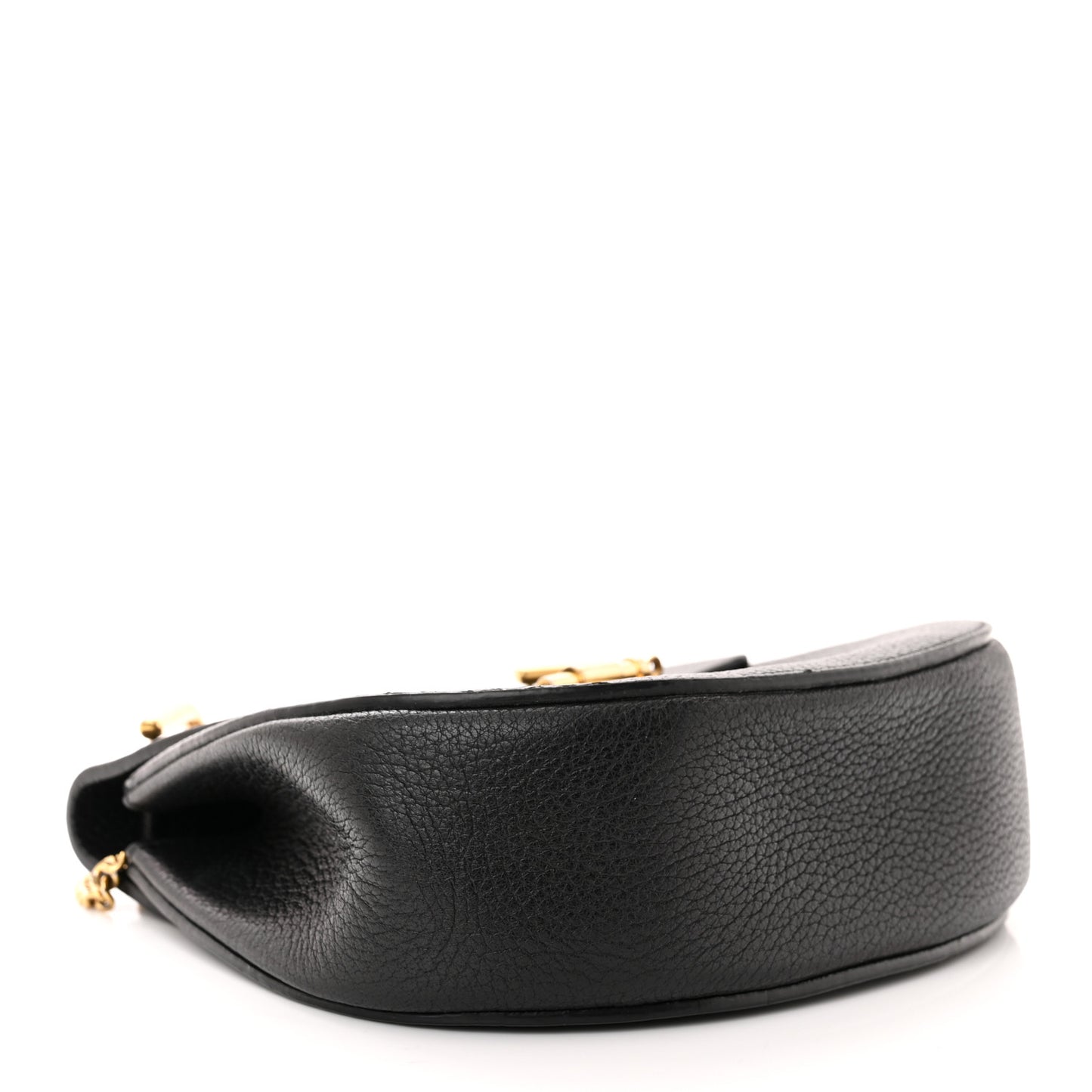 Grained Lambskin Nano Drew Shoulder Bag Black