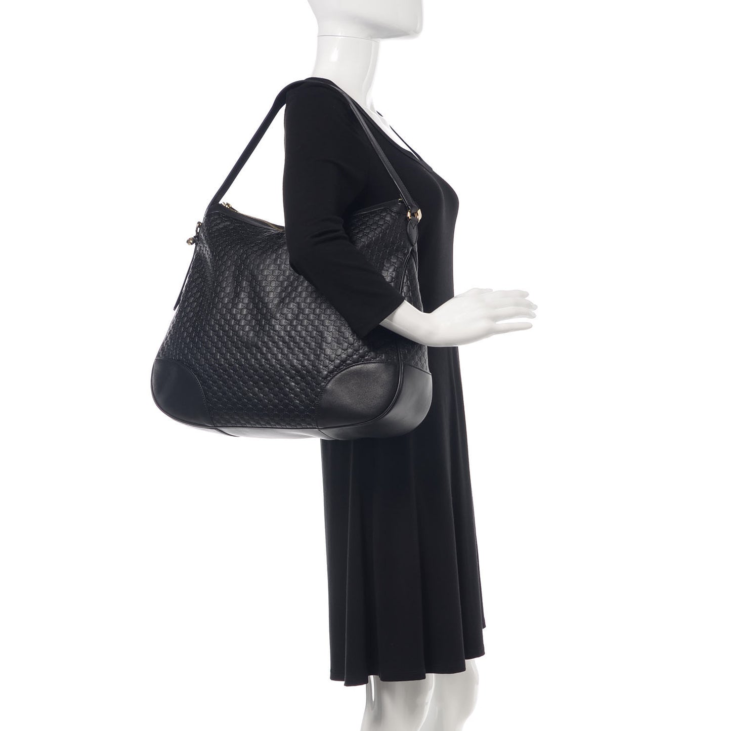 Soft Microguccissima Margaux Hobo Black