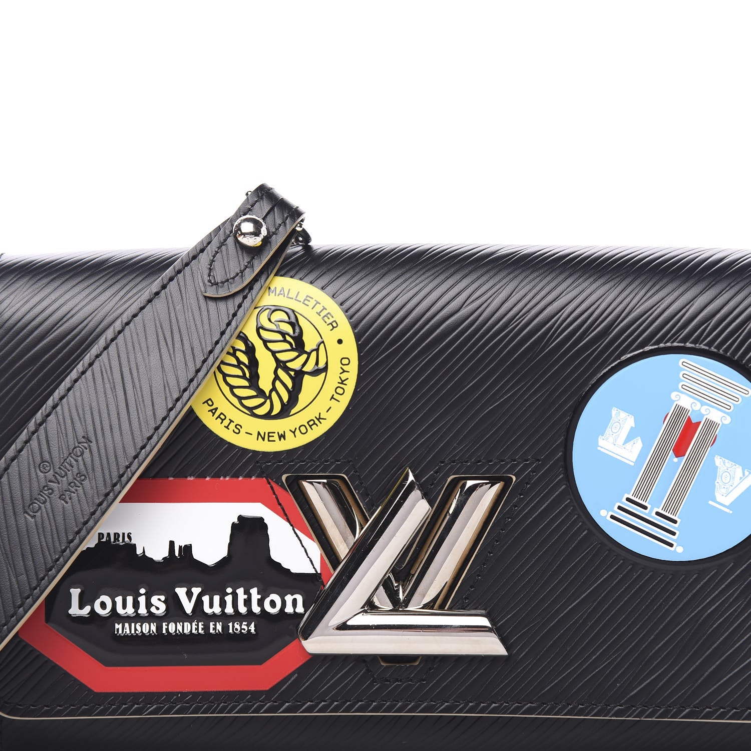 Louis Vuitton Epi World Tour Twist Chain Wallet Black 7 of 9