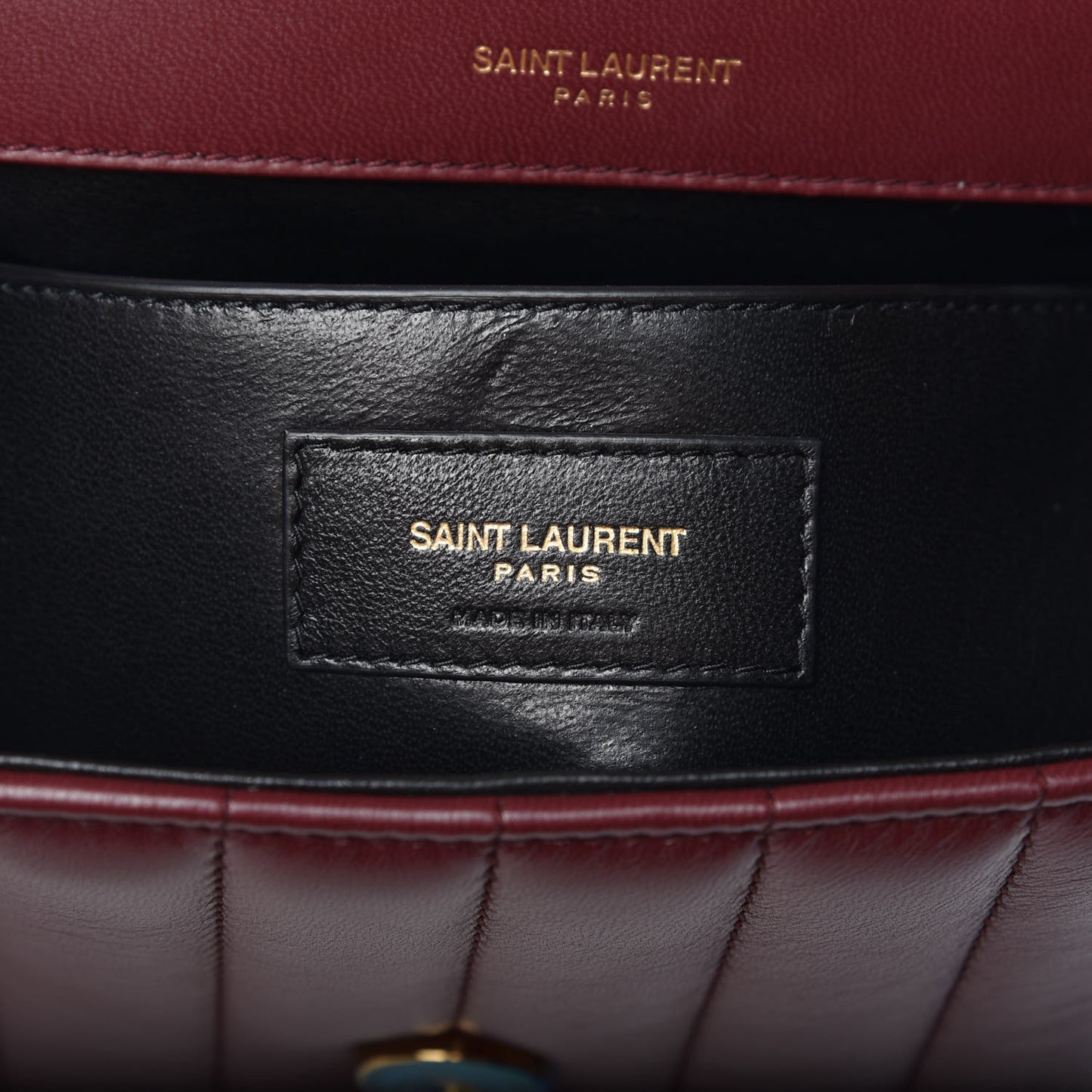 Lambskin Matelasse Monogram Medium Vicky Chain Bag Dark Legion Red