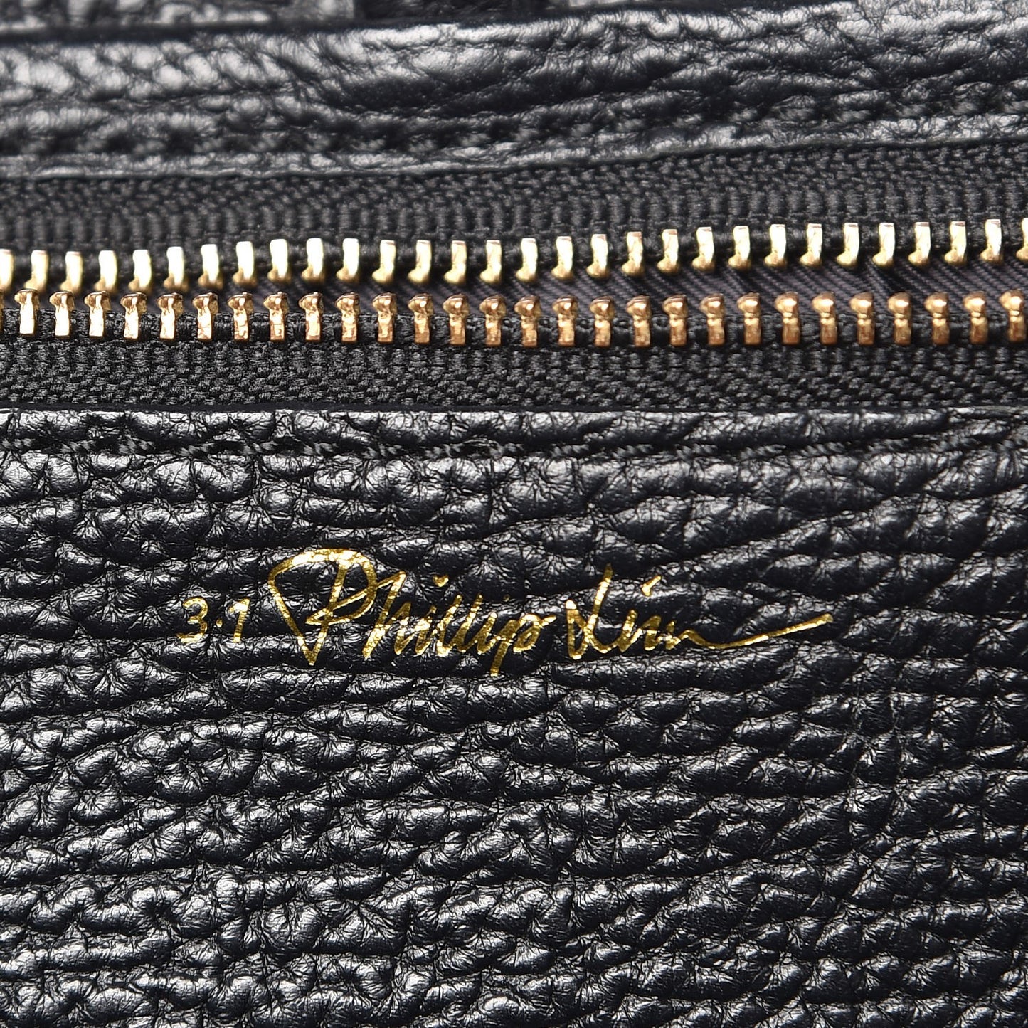 3.1 Textured Calfskin Large Pashli Satchel Black