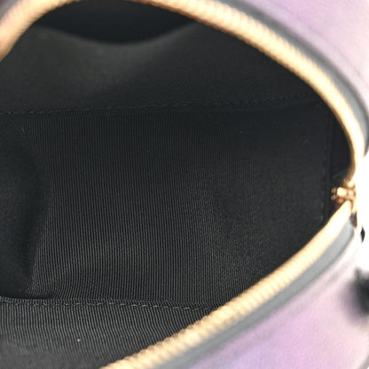 Chanel Iridescent Caviar Quilted Round Clutch With Chain Black 5 of 11