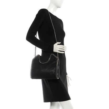 Stella McCartney Shaggy Deer Mini Falabella Fold Over Tote Black 3 of 8