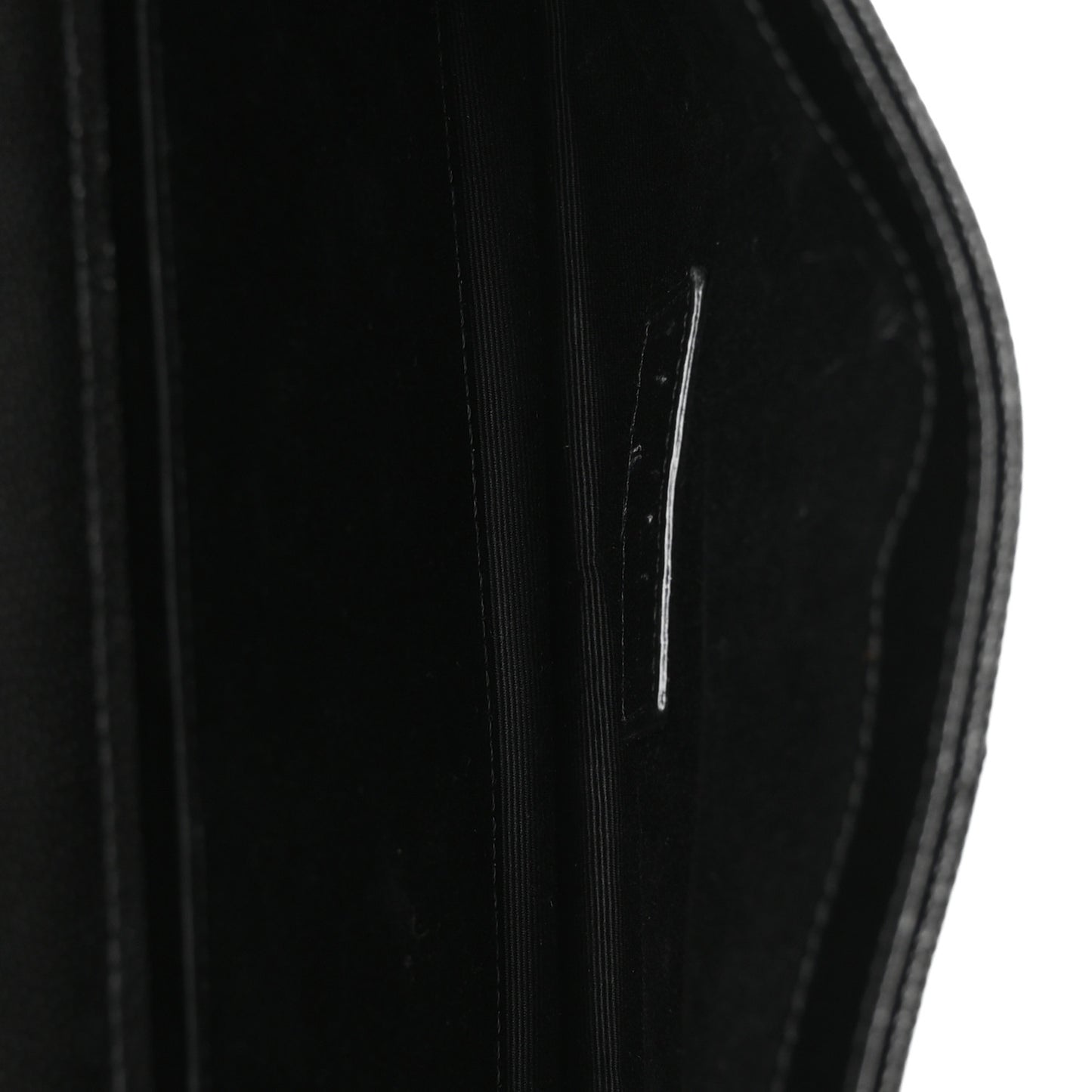 Grain De Poudre Matelasse Chevron Monogram Monochrome Envelope Clutch Black