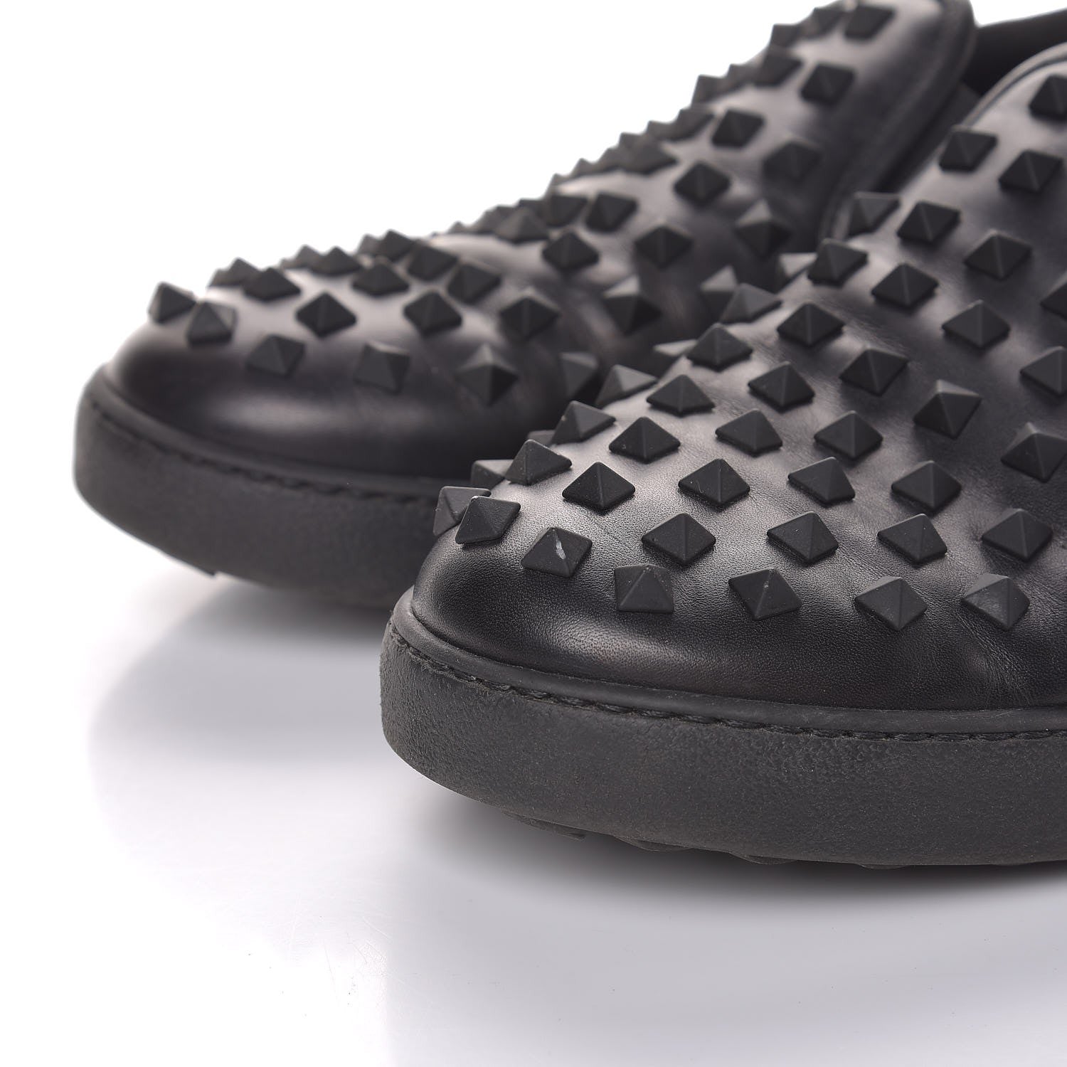 Valentino Garavani Vitello Rockstud Slip On Sneakers 43 Black 8 of 9