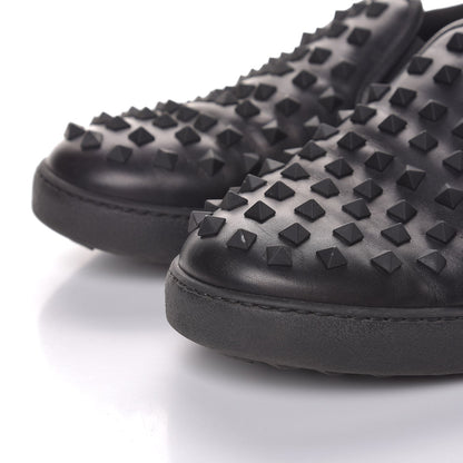 Valentino Garavani Vitello Rockstud Slip On Sneakers 43 Black 8 of 9