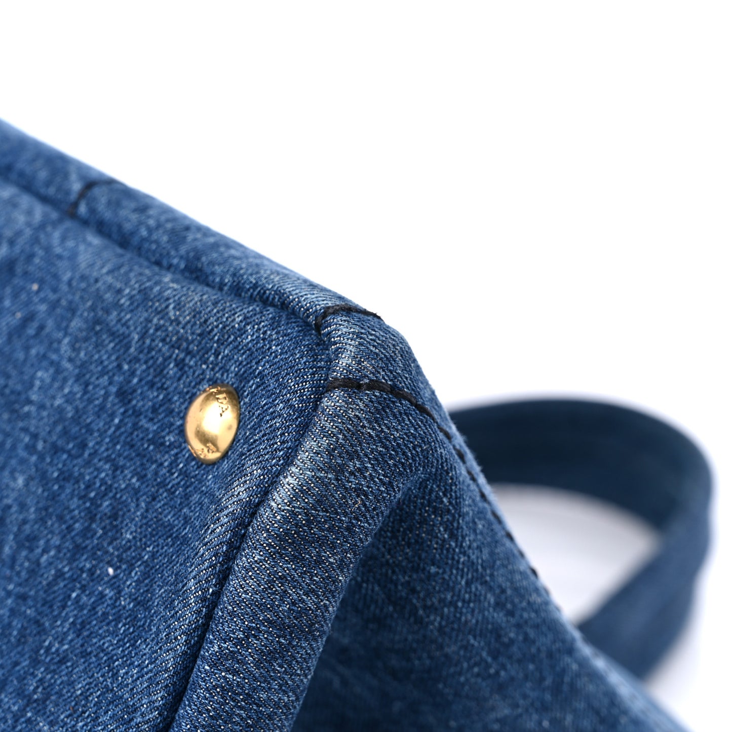 Denim Logo Tote Bleu