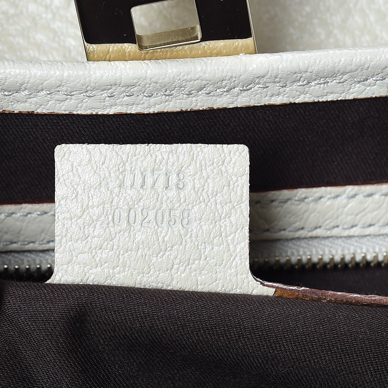 Gucci Calfskin Bamboo Bullet Satchel Ivory 7 of 9