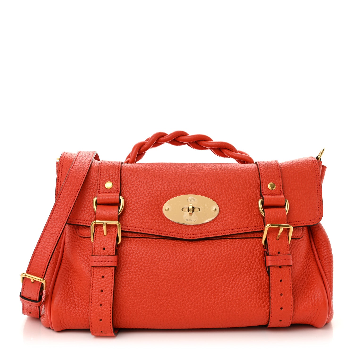 Mulberry Heavy Grain Medium Alexa Coral Orange 1754590 – FASHIONPHILE