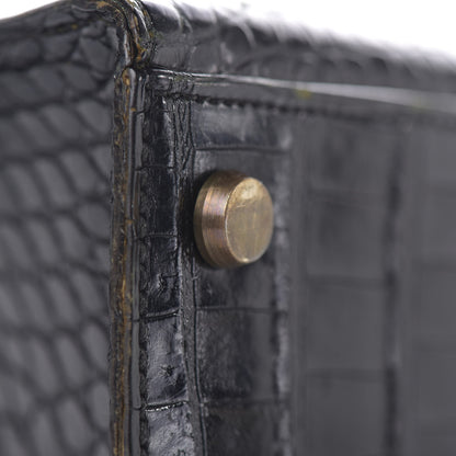 Hermes Shiny Niloticus Crocodile Kelly 28 Black 24 of 34