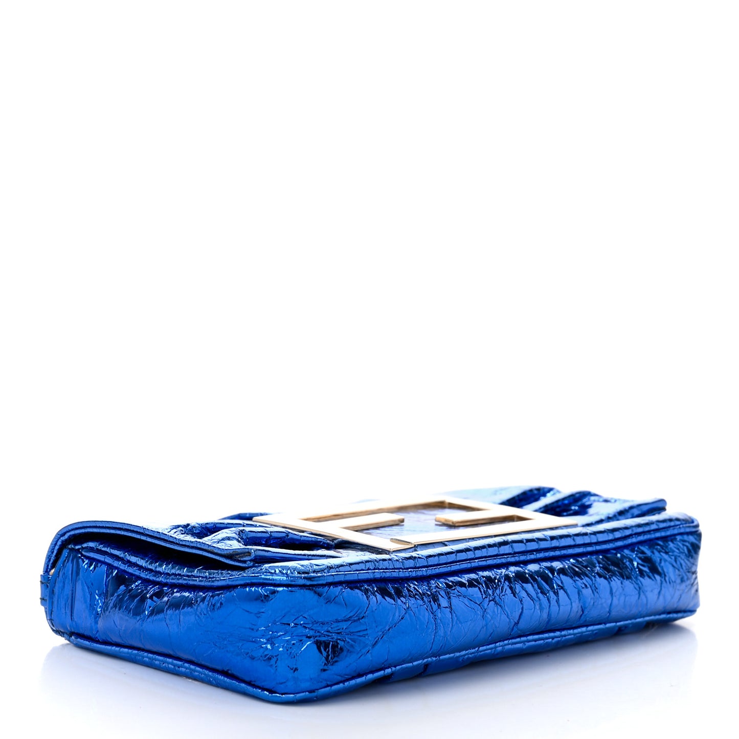 Metallic Calfskin Mia Pochette Blue