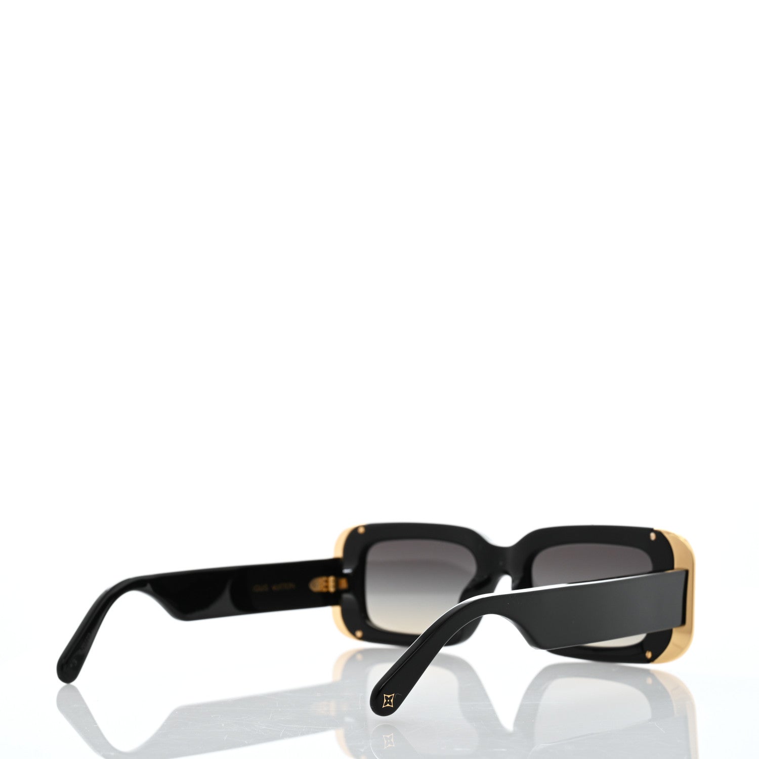 Louis Vuitton Acetate LV Moon Rectangle Sunglasses Z1653E Black 4 of 8