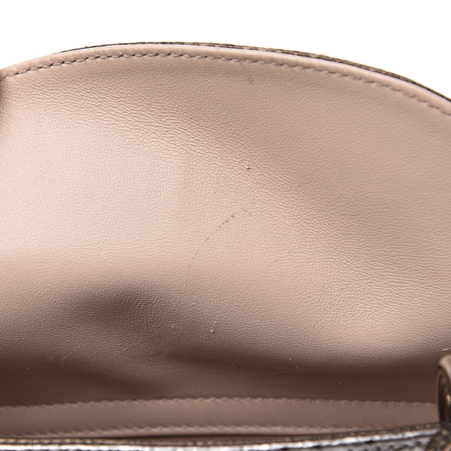 Christian Dior Metallic Karung Mini Lady Dior Silver Bronze 11 of 12