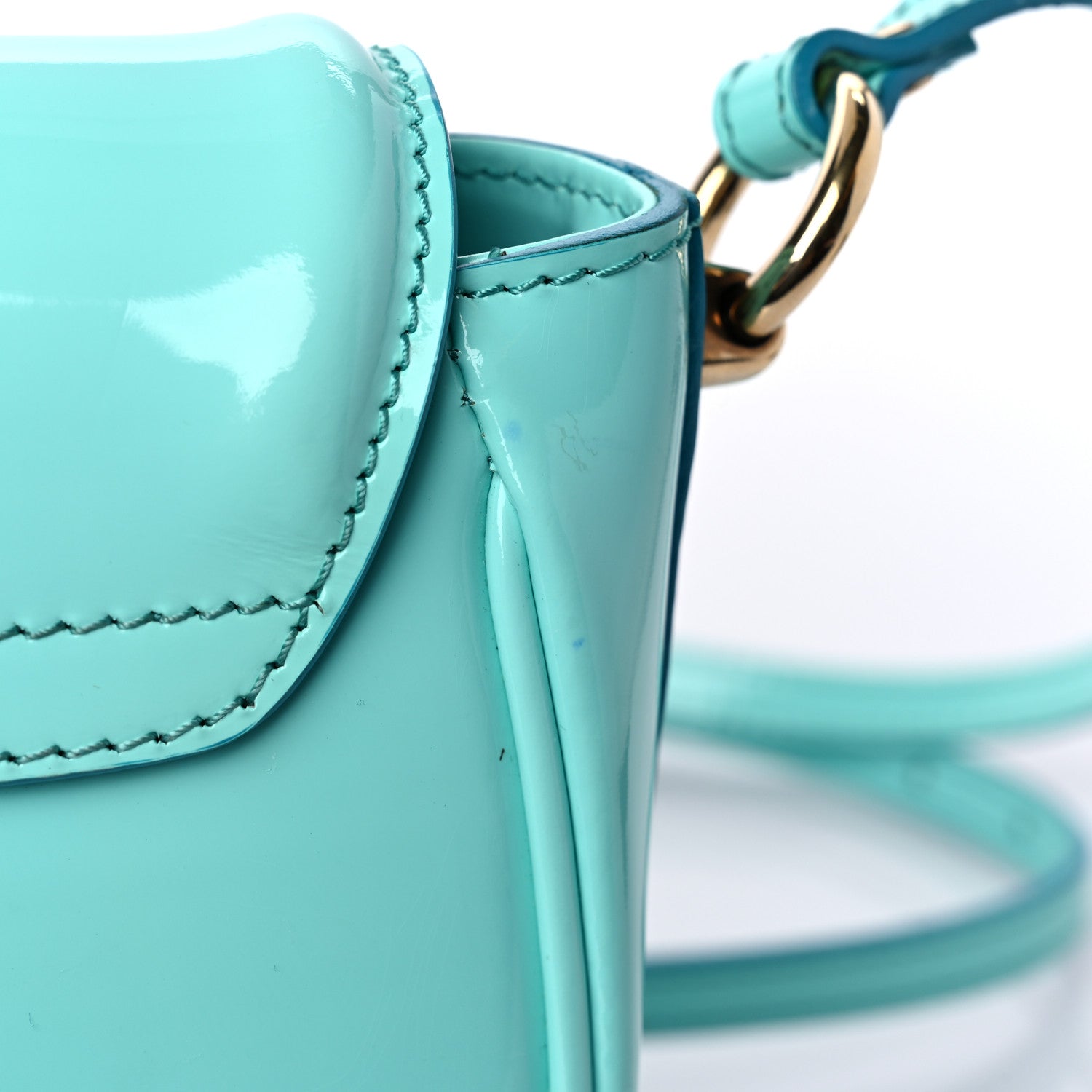 Burberry Patent Leather Leigh Small Crossbody Bag Opal 21 of 24