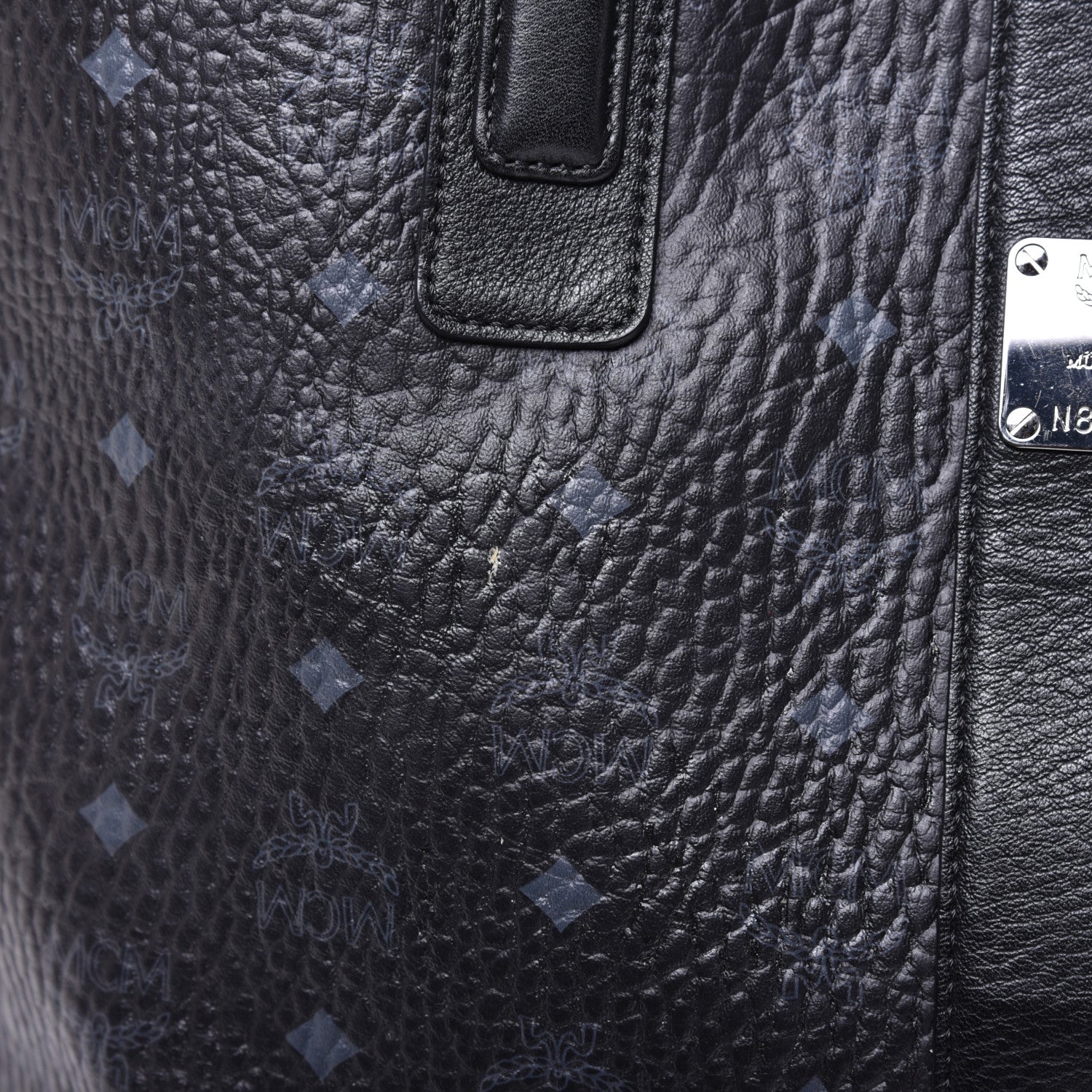 MCM Visetos Medium Liz Reversible Shopper Tote Black 18 of 18