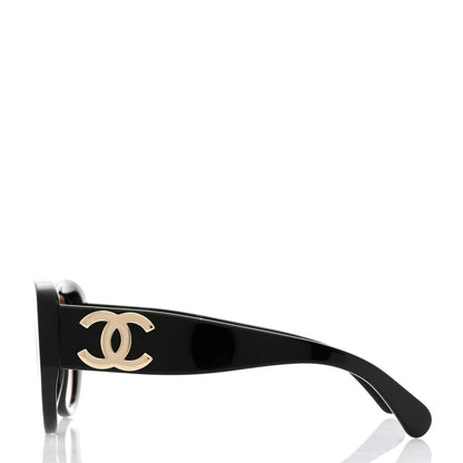 Chanel Acetate Butterfly Large CC Sunglasses 5492 Black 3 of 8