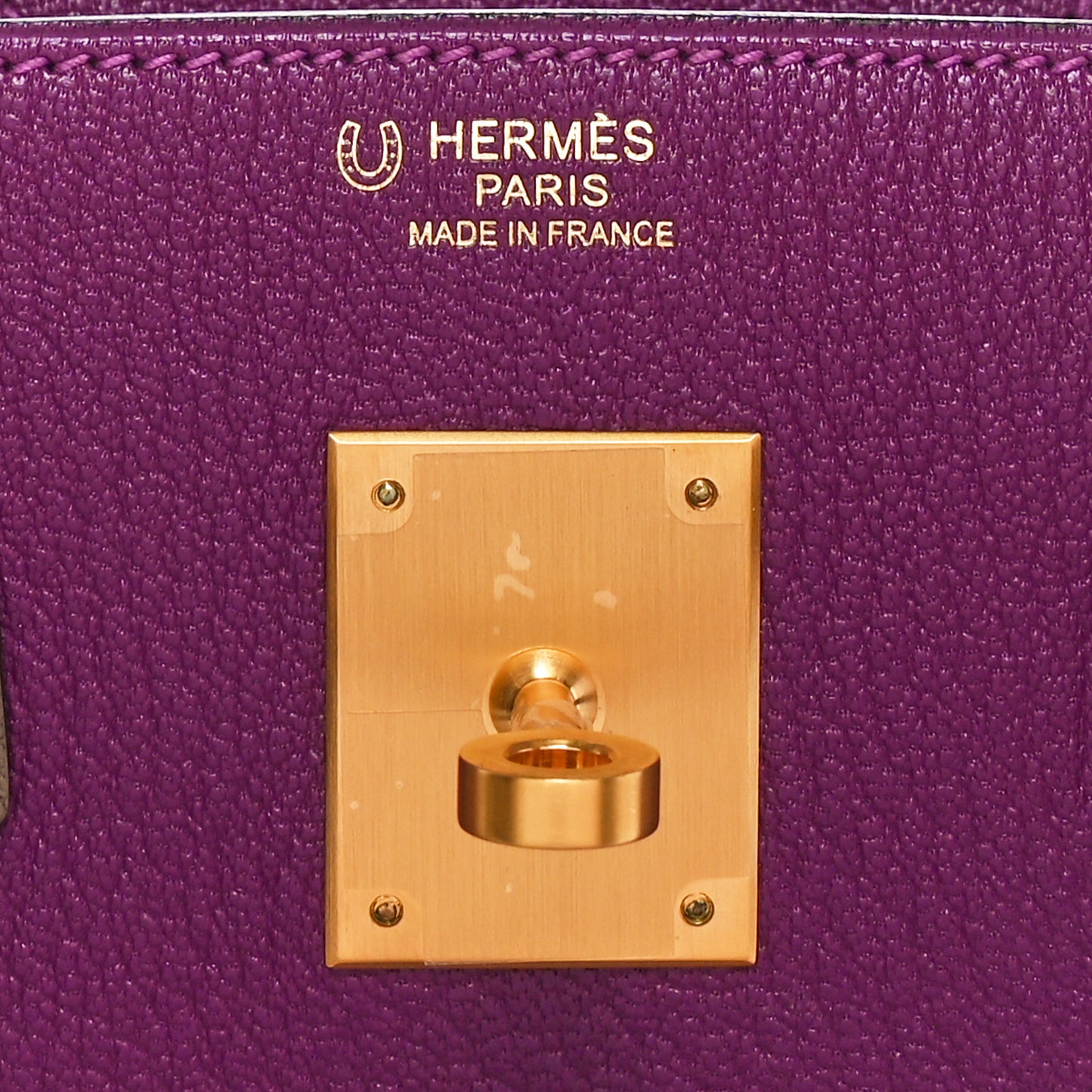 Chevre Mysore Bi-Color Horseshoe Birkin 30 Anemone Etoupe