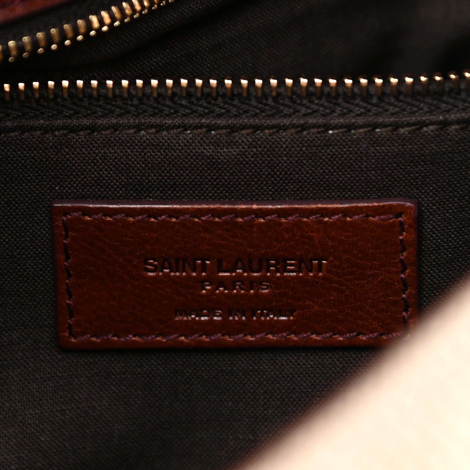 Saint Laurent Cotton Canvas Vintage Calfskin Monogram Medium Niki Chain Satchel Natural Chocolate 6 of 11