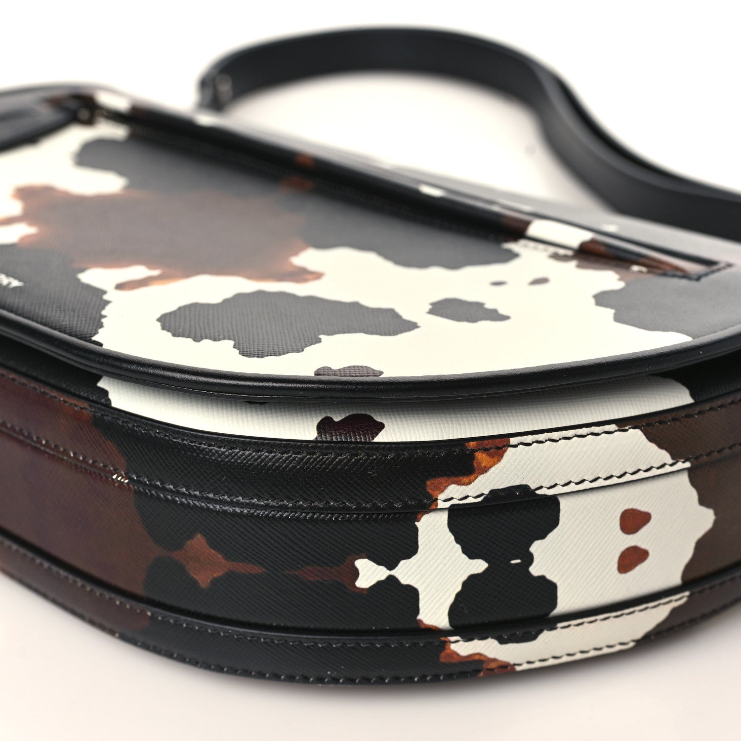 Burberry Calfskin Medium Camouflage Olympia Shoulder Bag Black 8 of 8