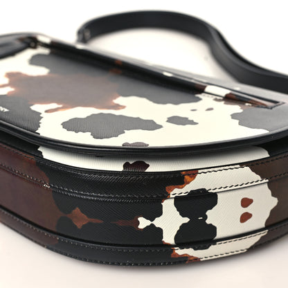 Burberry Calfskin Medium Camouflage Olympia Shoulder Bag Black 8 of 8
