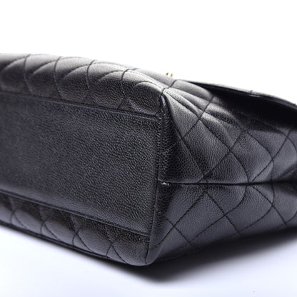 Chanel Caviar Quilted Jumbo Kelly Flap Black 8 of 11