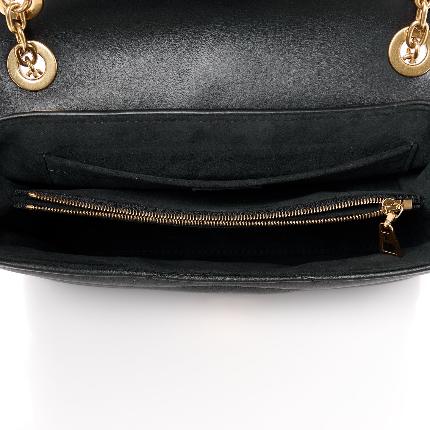 Calfskin LV New Wave Chain Bag Black
