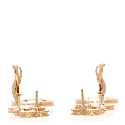 Van Cleef & Arpels 18K Yellow Gold Mother of Pearl Black Onyx 3 Motifs Magic Alhambra Earrings 3 of 5