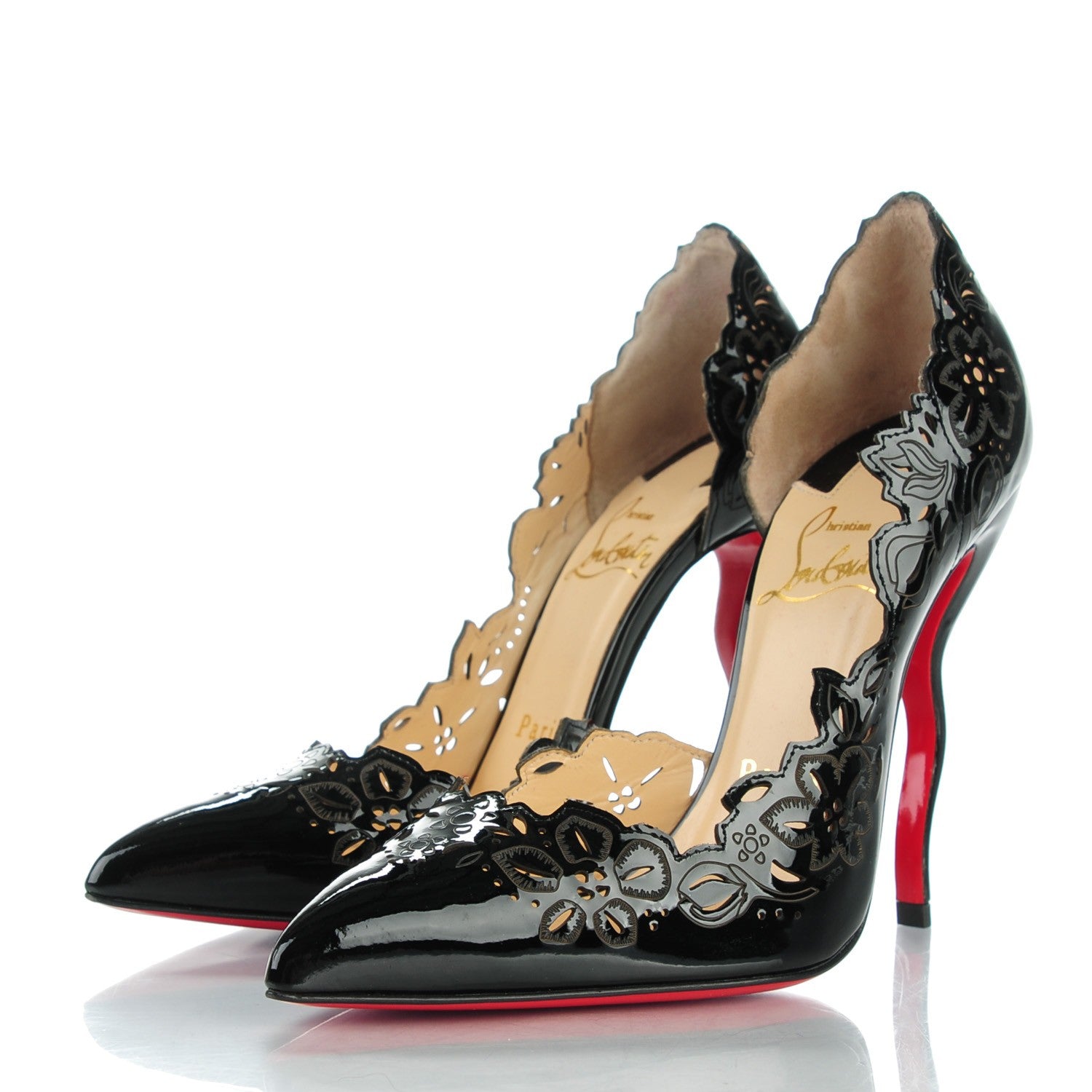 Christian Louboutin Patent Beloved 100 Pumps 34.5 Black 3 of 8