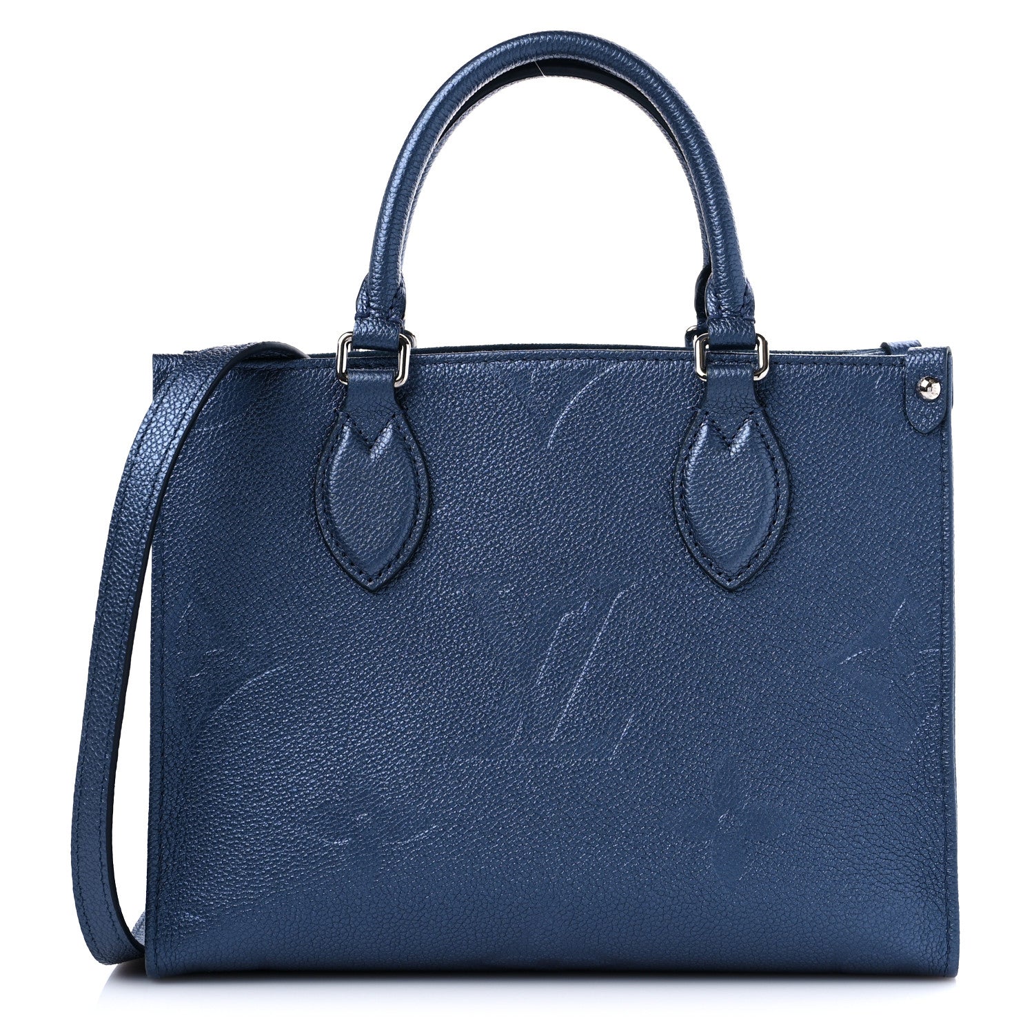 Louis Vuitton Metallic Empreinte Monogram Giant Onthego PM Navy Nacre 1 of 8