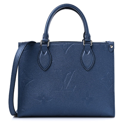 Louis Vuitton Metallic Empreinte Monogram Giant Onthego PM Navy Nacre 1 of 8