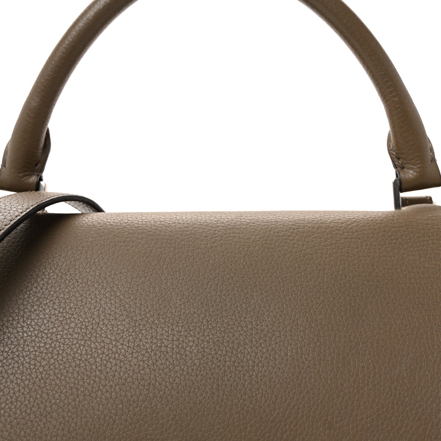 Drummed Calfskin Suede Medium Trapeze Souris