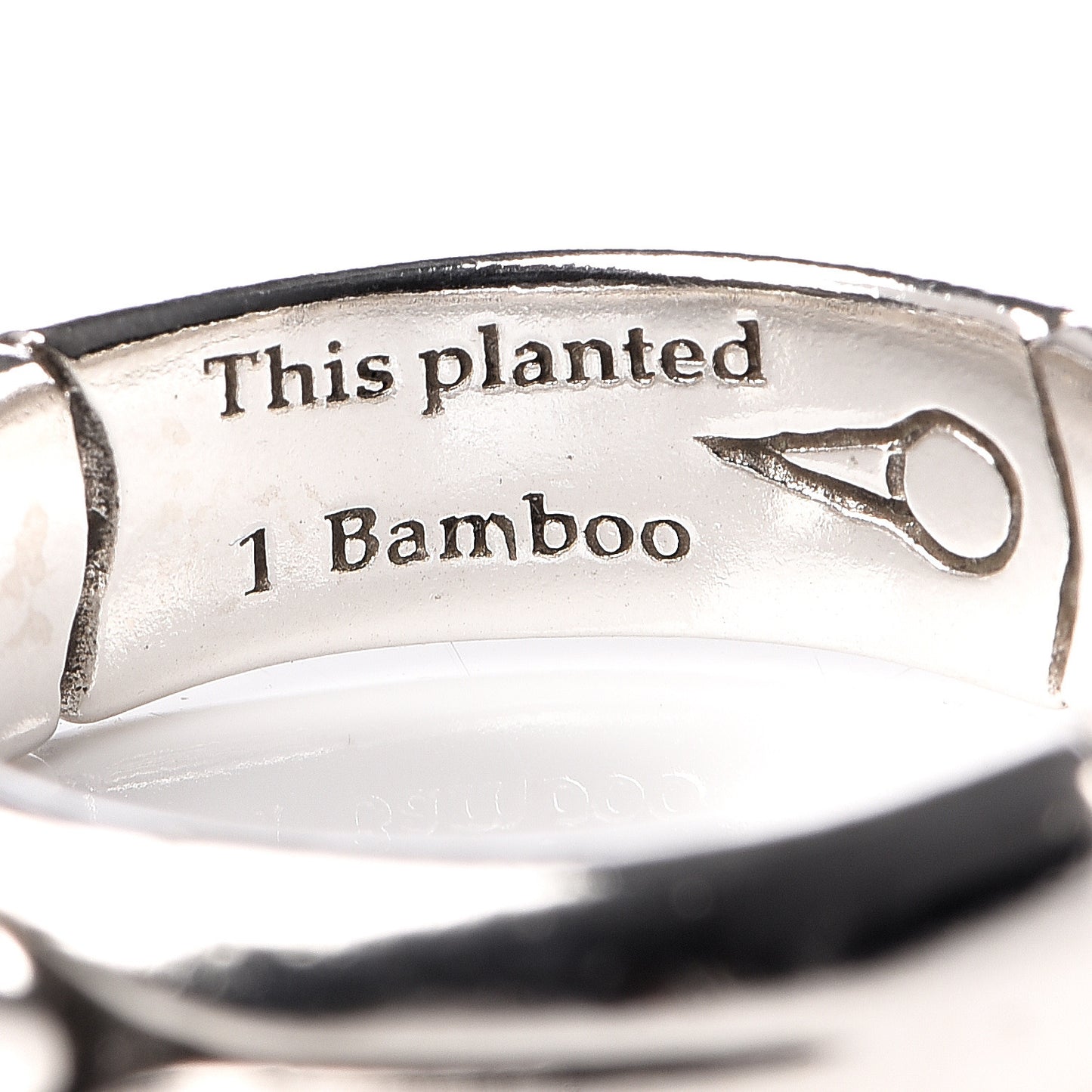 Sterling Silver 6mm Bamboo Ring 54 7