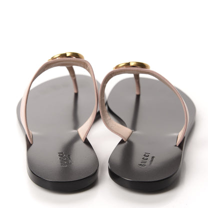 Gucci Calfskin GG Marmont Thong Sandals 41 Perfect Pink 5 of 9