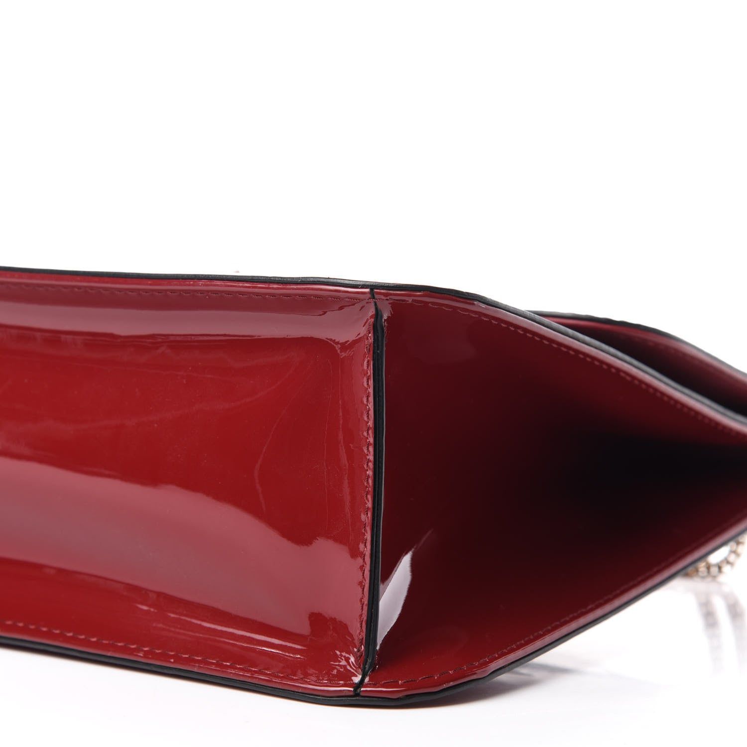 Valentino Garavani Patent Large Glam Lock Rockstud Flap Red 7 of 13