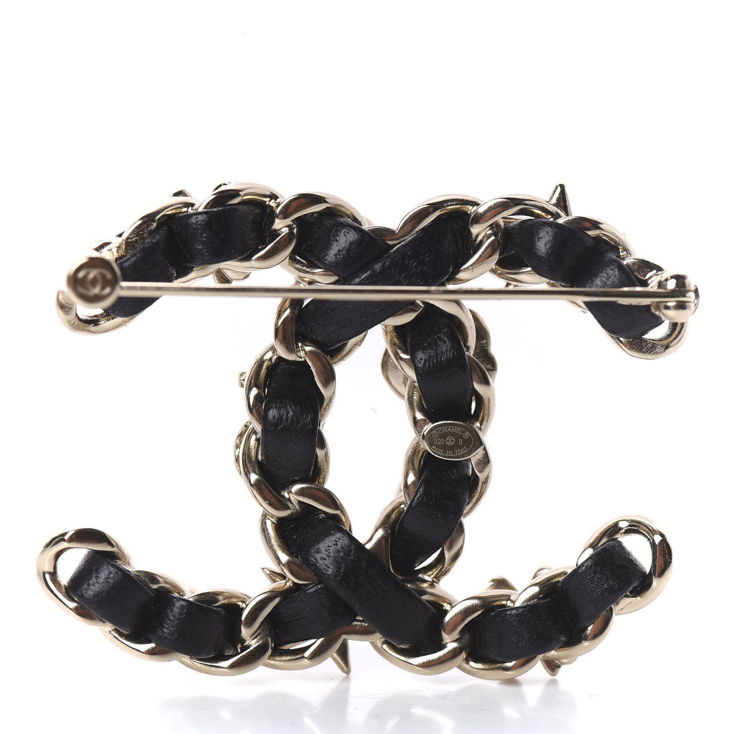 Lambskin Pearl Strass Sergeant Brooch Gold