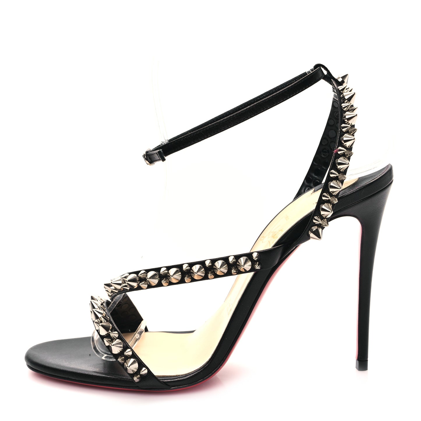 Nappa Spike Mafaldina 100 Sandals 37.5 Black